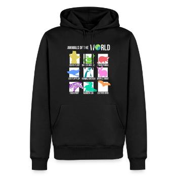 Seltene Tiere der Welt Snorg Tees Lustiges Geschenk - Männer Premium Bio Hoodie - Schwarz - Vorne - Nico (187cm)