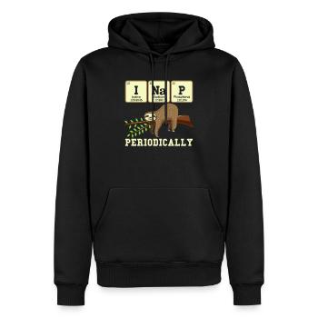 Funny Sloth Shirt,Nap,gift,gift idea,periodic tabl - Männer Premium Bio Hoodie - Schwarz - Vorne - Nico (187cm)