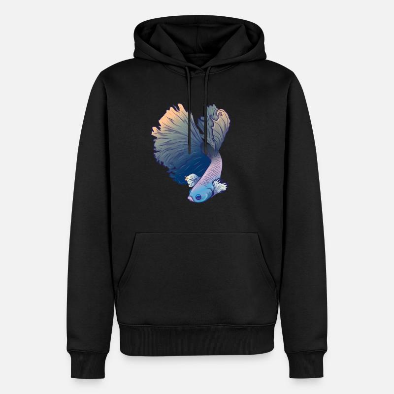Betta Splendens Kampffisch Labyrinthfisch Geschenk - Männer Premium Bio Hoodie - Schwarz