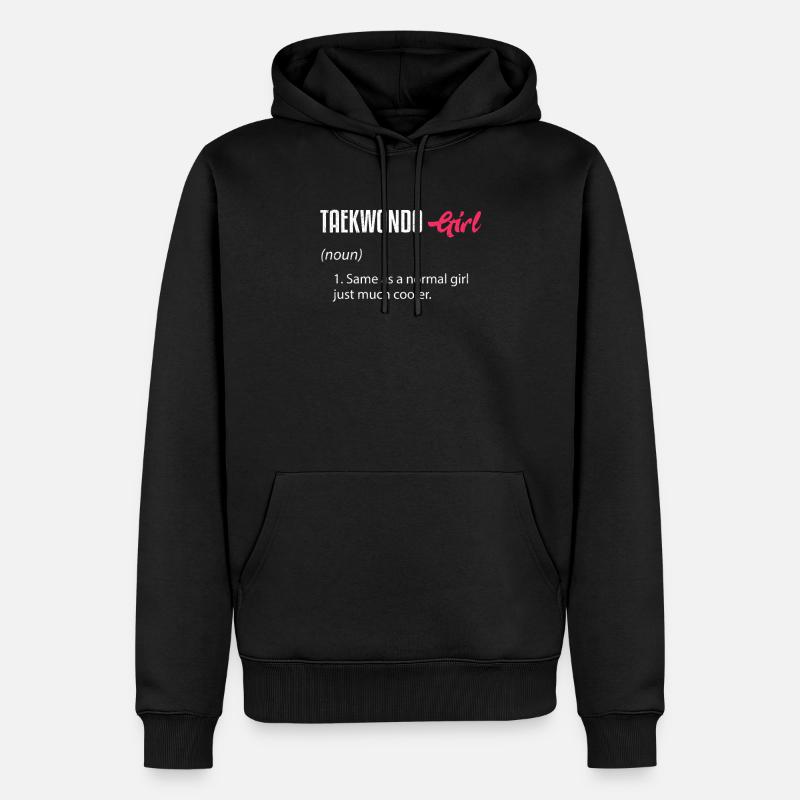 Taekwondo-Mädchen-Definition - Männer Premium Bio Hoodie - Schwarz