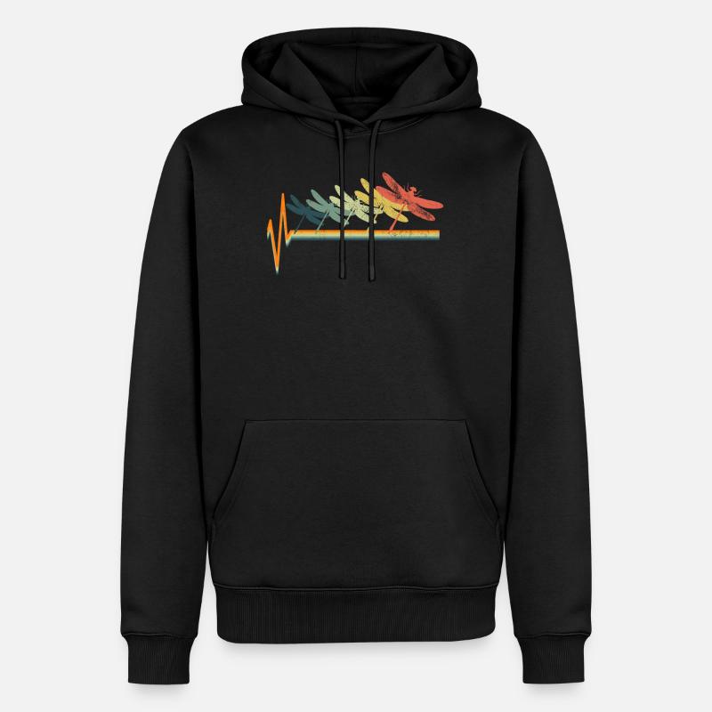 Libellule - Sweat à capuche Premium bio Homme - noir