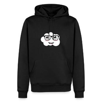 Sweet cloud - Men’s Premium Organic Hoodie - black - Front - Nico (187cm)