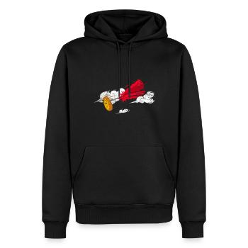 Indiaca Rückschlagspiel Geschenk - Männer Premium Bio Hoodie - Schwarz - Vorne - Nico (187cm)