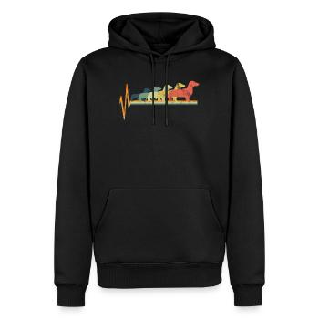 DACHSHUND SHIRT - Männer Premium Bio Hoodie - Schwarz - Vorne - Nico (187cm)