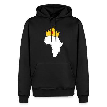 African King TShirt pour Homme Garçon Africa Crown - Sweat à capuche Premium bio Homme - noir - Devant - Nico (187cm)
