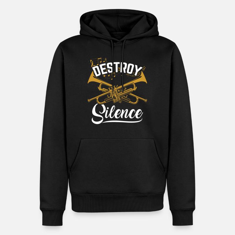 trompete - Männer Premium Bio Hoodie - Schwarz