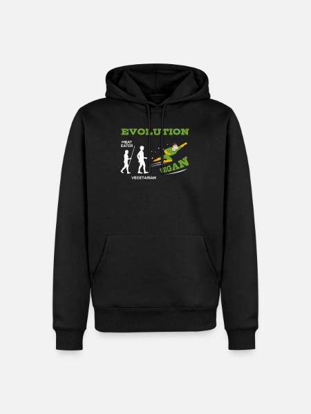 Vegan Veganer Veganerin Veganismus Bio Geschenk - Männer Premium Bio Hoodie - Schwarz