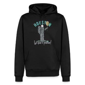 Houston We Have a Problem Geschenkidee - Sweat à capuche Premium bio Homme - noir - Devant - Nico (187cm)