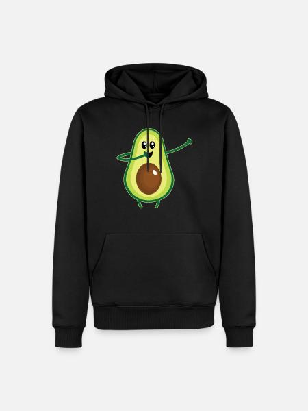 Tampon à l'avocat - Sweat à capuche Premium bio Homme - noir