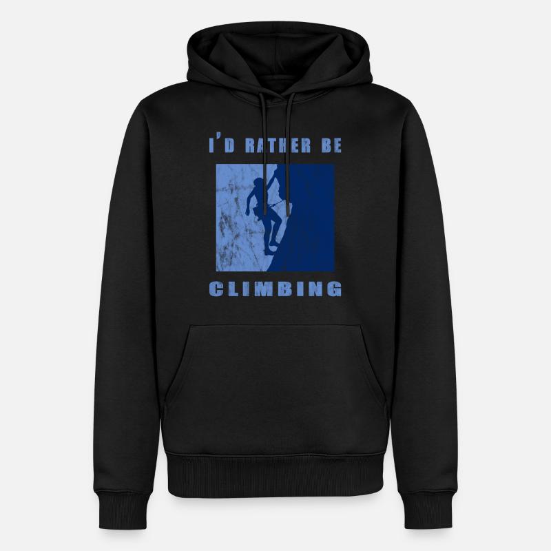 Je préfère grimper - Sweat à capuche Premium bio Homme - noir