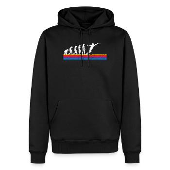 Fechten Evolution - Männer Premium Bio Hoodie - Schwarz - Vorne - Nico (187cm)