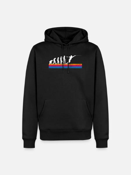 Fechten Evolution - Männer Premium Bio Hoodie - Schwarz