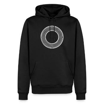 Geometrische Kunst - Männer Premium Bio Hoodie - Schwarz - Vorne - Nico (187cm)