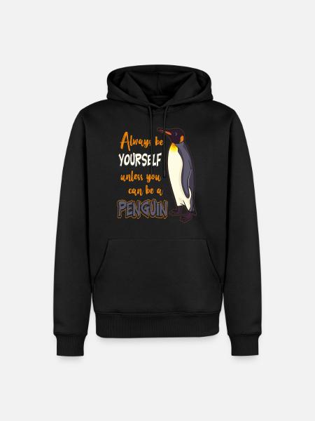 Penguin - Men’s Premium Organic Hoodie - black