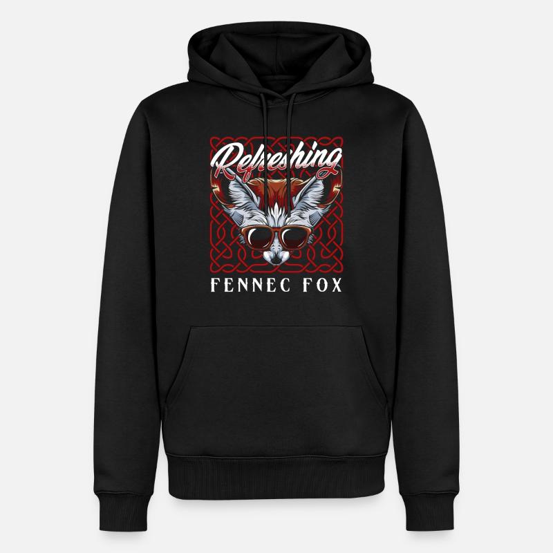Fennek Fox - Sweat à capuche Premium bio Homme - noir