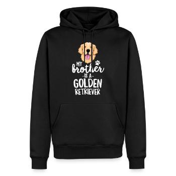 Mein Bruder ist ein Golden Retriever TShirt Kid Dog - Männer Premium Bio Hoodie - Schwarz - Vorne - Nico (187cm)