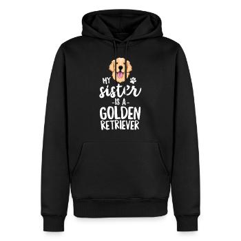 Meine Schwester ist ein Golden Retriever TShirt Kid Dog - Männer Premium Bio Hoodie - Schwarz - Vorne - Nico (187cm)