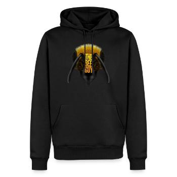 The Bee Guy - Männer Premium Bio Hoodie - Schwarz - Vorne - Nico (187cm)