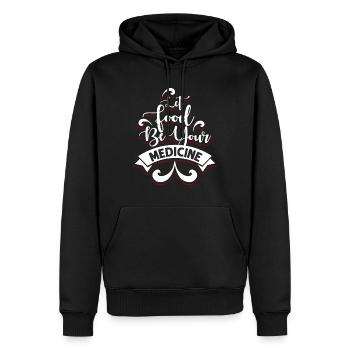 Eating as medicine - Men’s Premium Organic Hoodie - black - Front - Nico (187cm)
