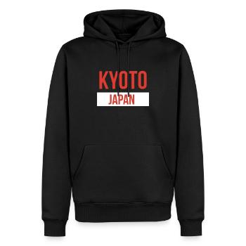 Idée de cadeau Kioto Nippon Kyoto Japon - Sweat à capuche Premium bio Homme - noir - Devant - Nico (187cm)