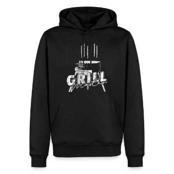 BBQ Grill Master - Men’s Premium Organic Hoodie - black - Front - Nico (187cm)
