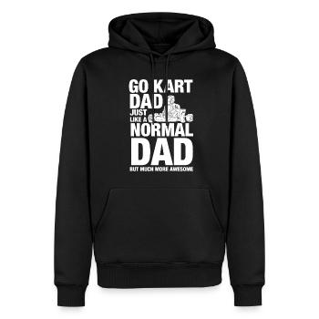 Sportif Go Kart Papa - Sweat à capuche Premium bio Homme - noir - Devant - Nico (187cm)