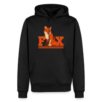 Fuchs Shirt - Männer Premium Bio Hoodie - Schwarz - Vorne - Nico (187cm)