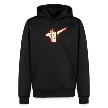 Tamponner bodybuilder cadeau fitness muscle homme - Sweat à capuche Premium bio Homme - noir - Devant - Nico (187cm)