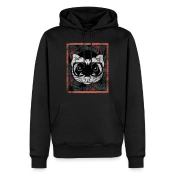 Frettchen Hawaiianisch Geschenk - Männer Premium Bio Hoodie - Schwarz - Vorne - Nico (187cm)