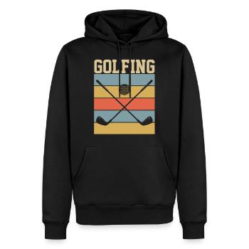 Golf Golf - Men’s Premium Organic Hoodie - black - Front - Nico (187cm)