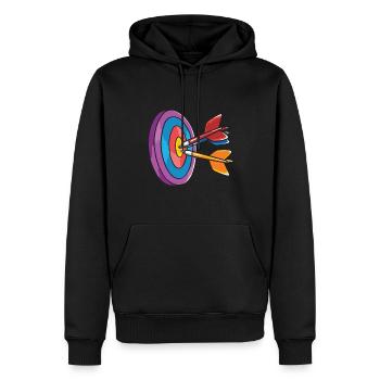 Tolles Dart Dartpfeil Darts Dartspieler Geschenk - Männer Premium Bio Hoodie - Schwarz - Vorne - Nico (187cm)