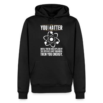 You Matter until - Männer Premium Bio Hoodie - Schwarz - Vorne - Nico (187cm)