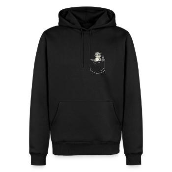 Cadeau drôle de chemise de poche de raton laveur - Sweat à capuche Premium bio Homme - noir - Devant - Nico (187cm)