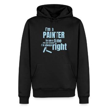 Maler Malen Beruf Job Geschenk - Männer Premium Bio Hoodie - Schwarz - Vorne - Nico (187cm)