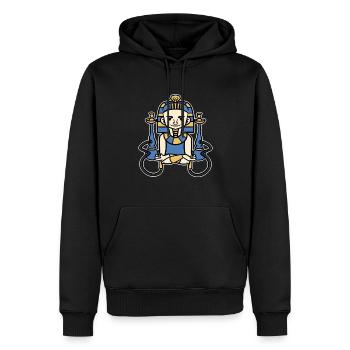 Cadeau de dieu pharaon - Sweat à capuche Premium bio Homme - noir - Devant - Nico (187cm)