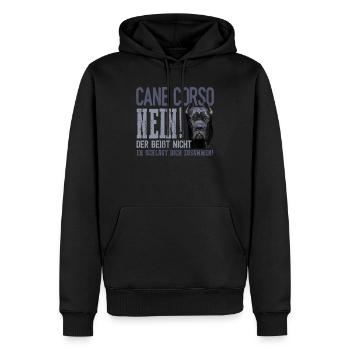 Cane Corso Moloss Mastino Mordre Chien - Sweat à capuche Premium bio Homme - noir - Devant - Nico (187cm)