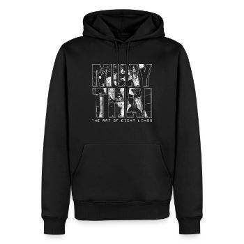 Muay Thai - Männer Premium Bio Hoodie - Schwarz - Vorne - Nico (187cm)