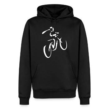 Fahrrad Fahrradfahren Fahrer Rad Fahrradfahrer - Männer Premium Bio Hoodie - Schwarz - Vorne - Nico (187cm)