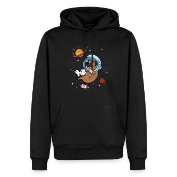 Deutscher Boxer Hund Astronaut Weltraum Geschenk - Männer Premium Bio Hoodie - Schwarz - Vorne - Nico (187cm)