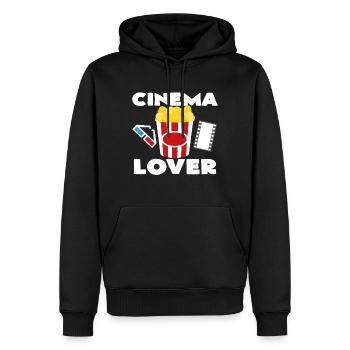 cinéma - Sweat à capuche Premium bio Homme - noir - Devant - Nico (187cm)