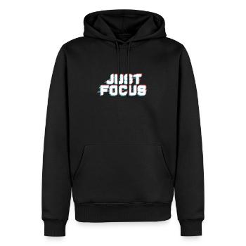 Se concentrer uniquement - Sweat à capuche Premium bio Homme - noir - Devant - Nico (187cm)