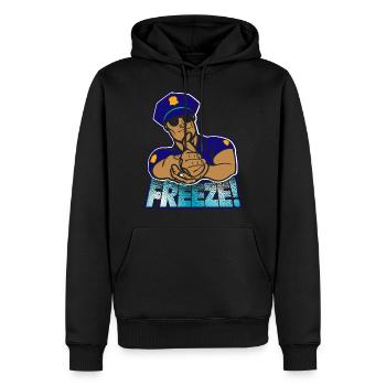 Polizei - Männer Premium Bio Hoodie - Schwarz - Vorne - Nico (187cm)