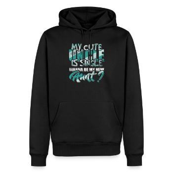 Mein süßer Onkel ist Single - Männer Premium Bio Hoodie - Schwarz - Vorne - Nico (187cm)