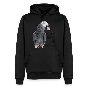Gabun grau - Männer Premium Bio Hoodie - Schwarz - Vorne - Nico (187cm)