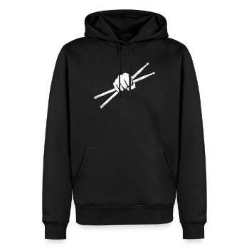 Drumsticks Drums Drummer Schlagzeug Schlagzeuger - Männer Premium Bio Hoodie - Schwarz - Vorne - Nico (187cm)