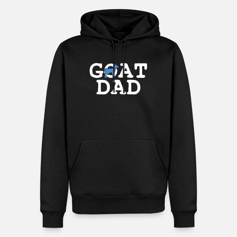 Chèvre père papa - Sweat à capuche Premium bio Homme - noir