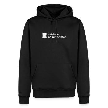 T-shirt Administrateur de base de données - Sweat à capuche Premium bio Homme - noir - Devant - Nico (187cm)