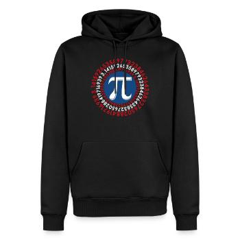 Capitaine Pi Superhero Math Geeks - Sweat à capuche Premium bio Homme - noir - Devant - Nico (187cm)