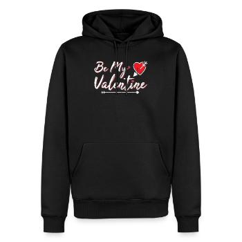 Valentinstag - Männer Premium Bio Hoodie - Schwarz - Vorne - Nico (187cm)