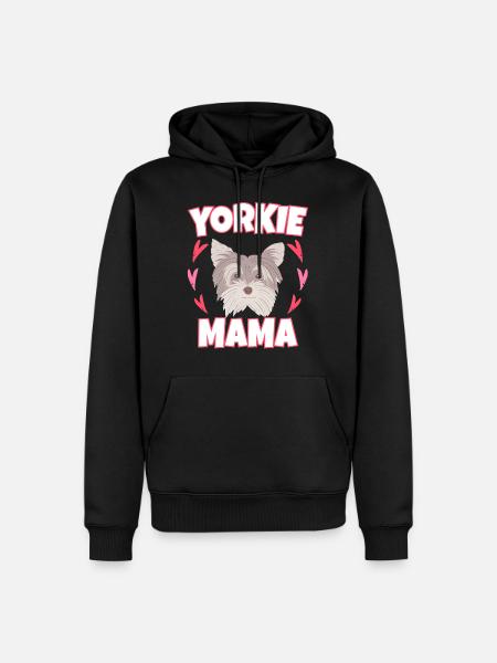 Yorkie Mamma Yorkshire moderhund Yorkshire Terrier - Herre Premium økologisk hoodie - sort